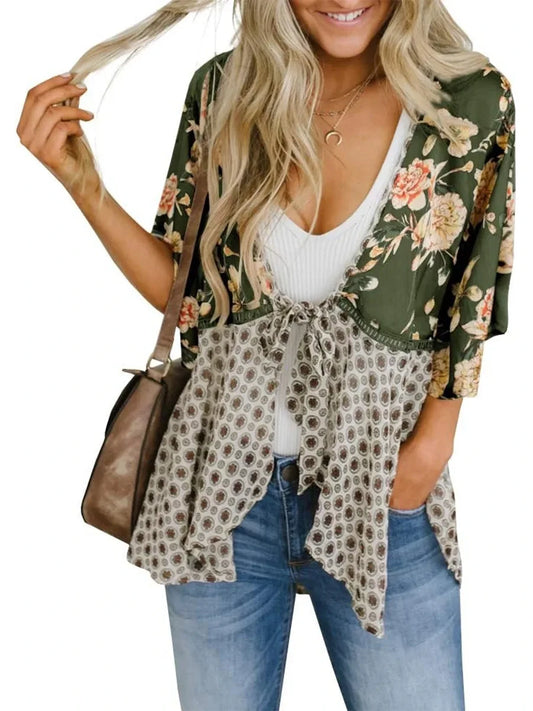 Relaxed ribbon blouse