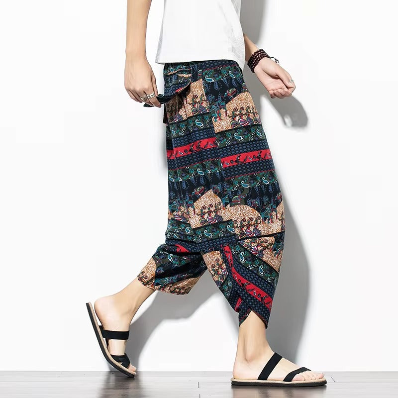 Forest Hippy Harem Pants