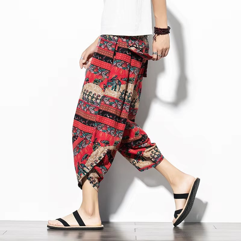 Forest Hippy Harem Pants